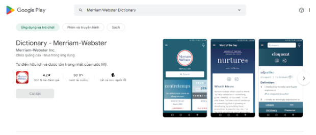 từ điển offline Merriam Webster Dictionary
