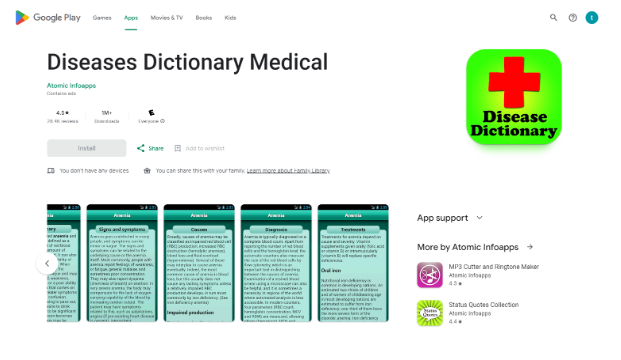 Sổ tay Y tế Diseases Dictionary Medical