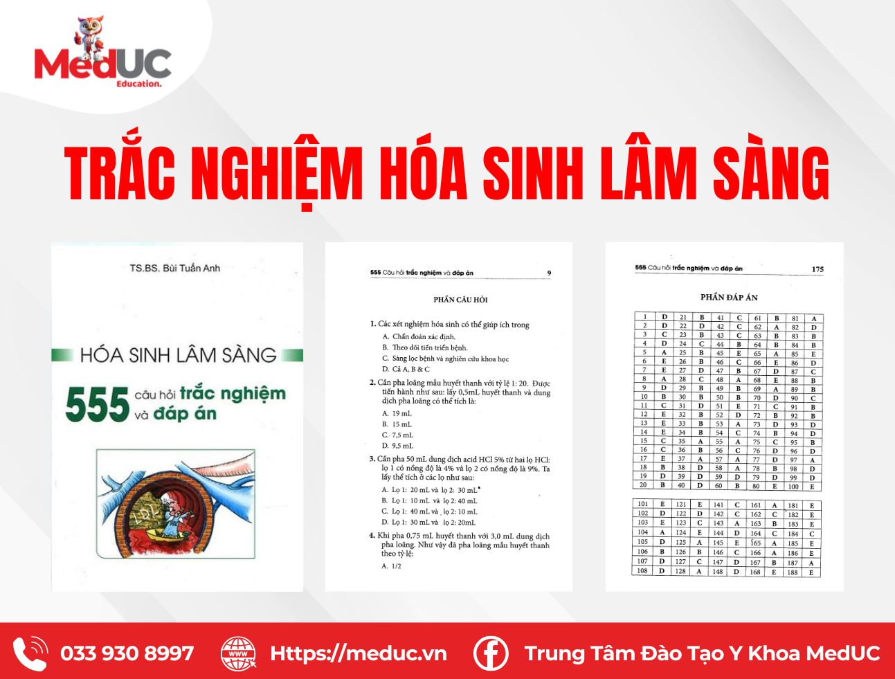 Trắc nghiệm Hóa sinh lâm sàng – 555 câu hỏi và đáp án