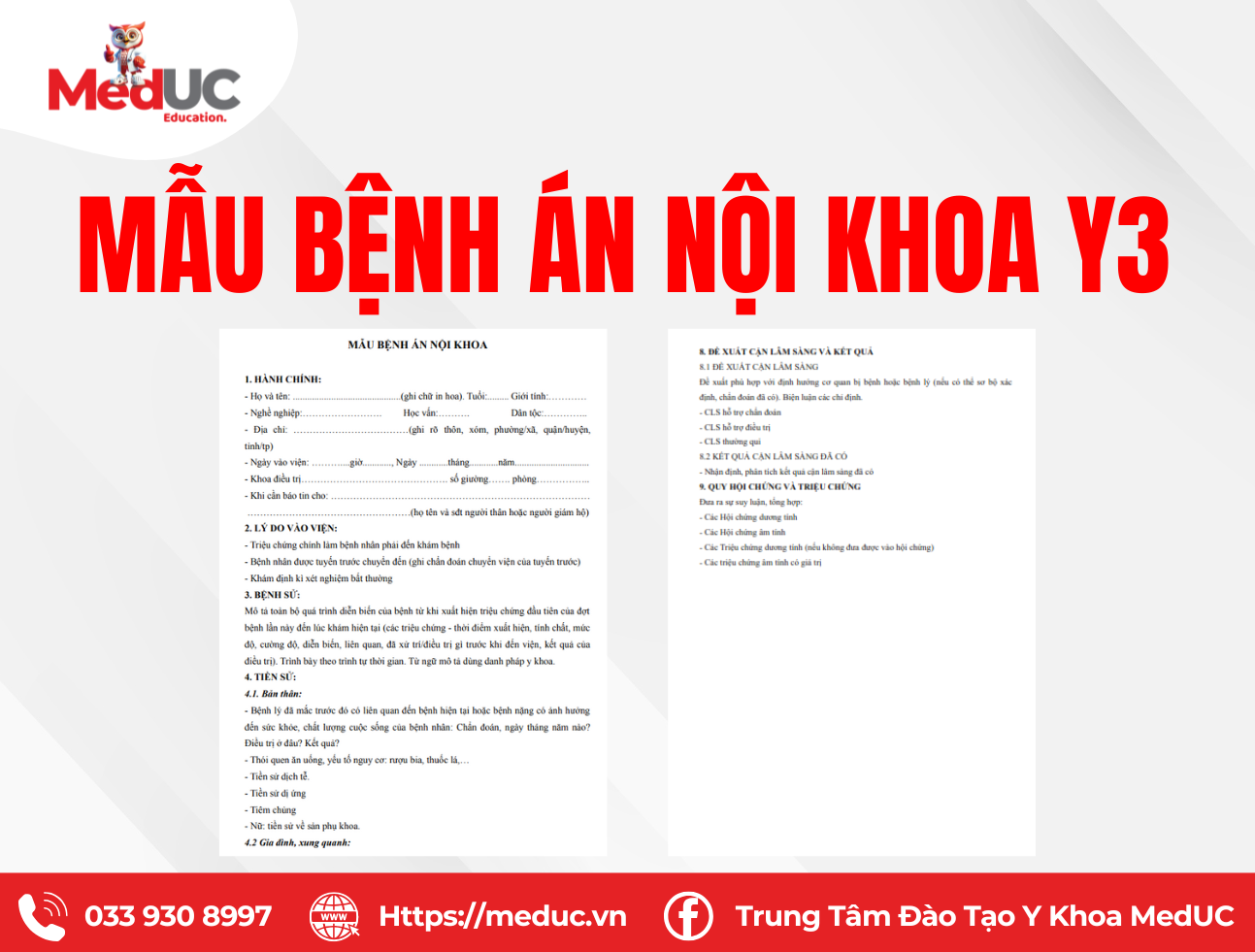Mẫu bệnh án Nội khoa Y3