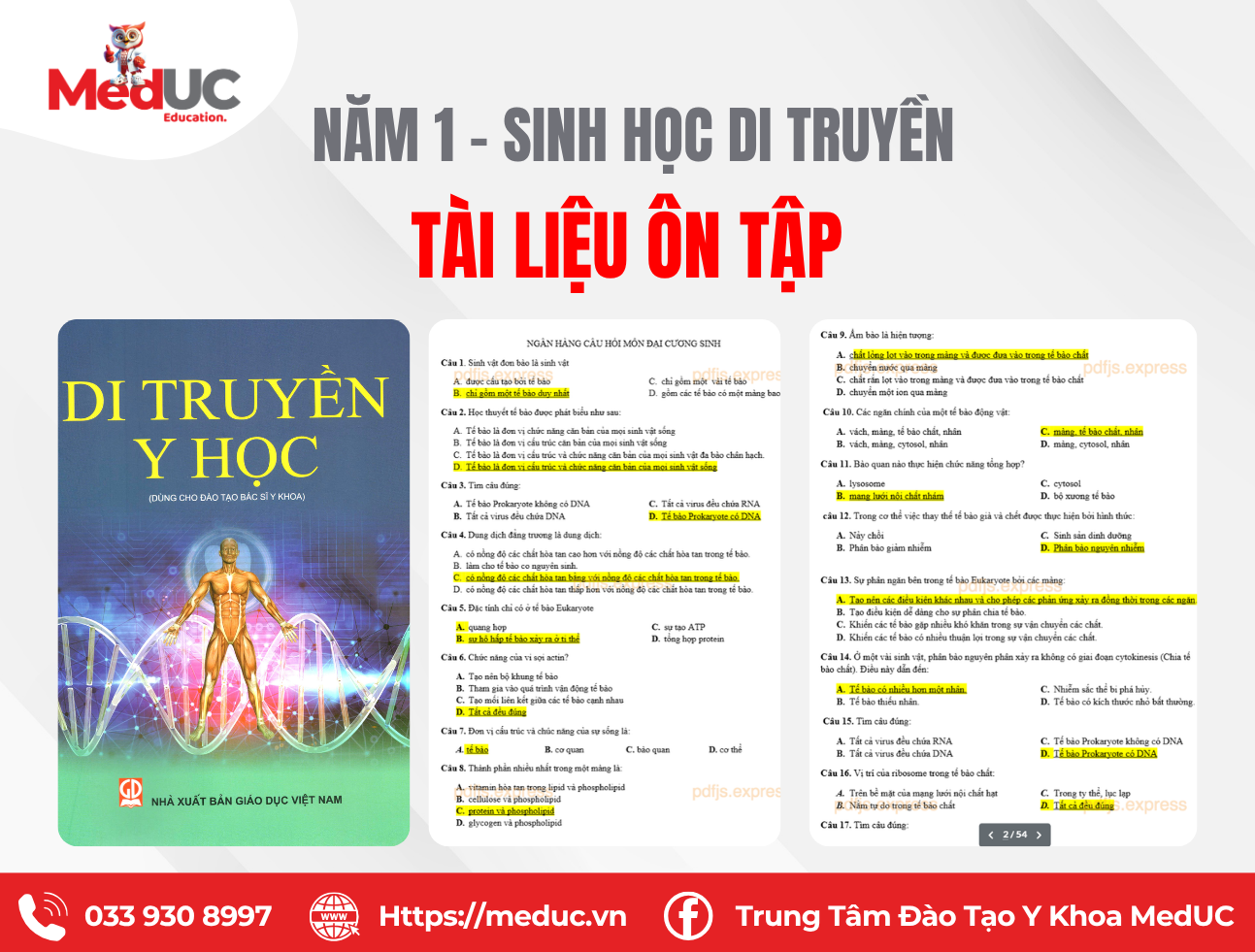 T&agrave;i liệu &Ocirc;n tập sinh học di truyền