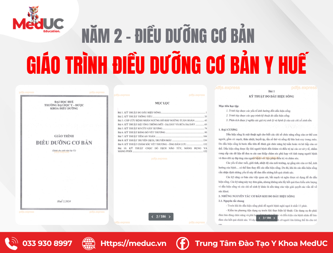 Gi&aacute;o tr&igrave;nh Điều dưỡng cơ bản