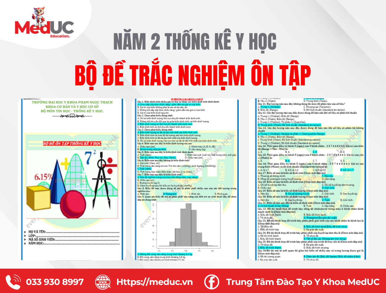 Bộ đề trắc nghiệm &ocirc;n tập thống k&ecirc; y học