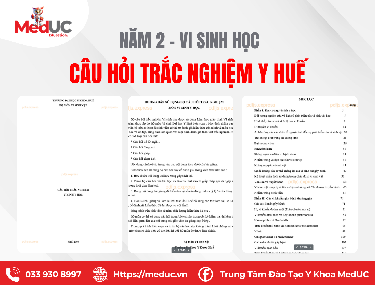 [Năm 2 Vi Sinh Học] C&acirc;u Hỏi Trắc Nghiệm Y Huế