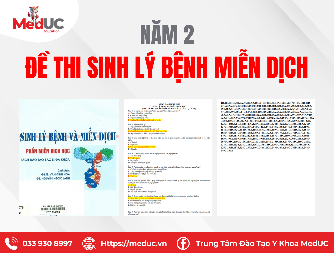 Đề thi Sinh lý bệnh Miễn dịch học