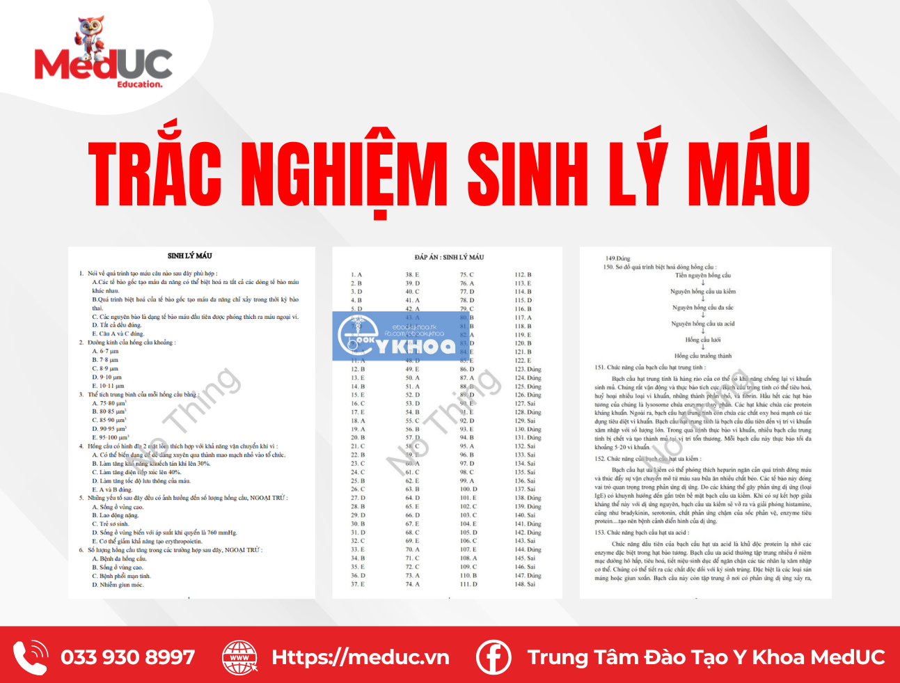 Trắc nghiệm Sinh lý máu