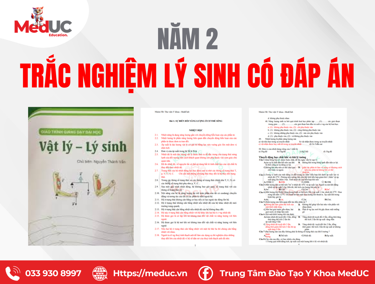 T&agrave;i liệu trắc nghiệm L&yacute; Sinh Y khoa