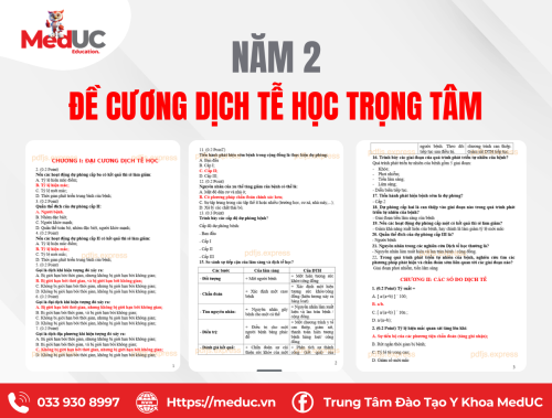 [Năm 2 Dịch Tễ Học] Đề Cương Ôn Thi Trọng Tâm