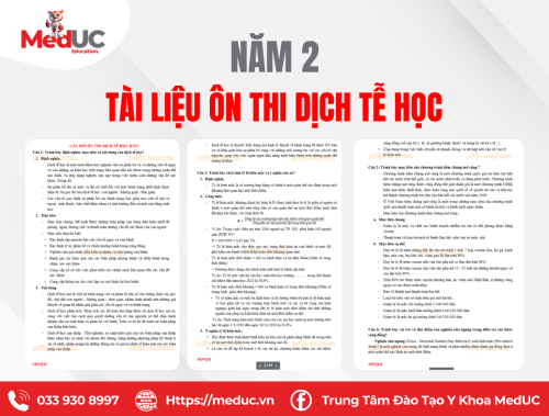 [Năm 2 Dịch Tễ Học] Tài liệu Ôn Thi