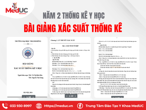 [Năm 2 Thống Kê Y Học] Bài Giảng Xác Suất Thống Kê