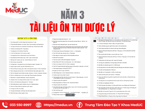 [Năm 3 Dược Lý] Kiến Thức Quan Trọng Ôn Thi Cần Nhớ