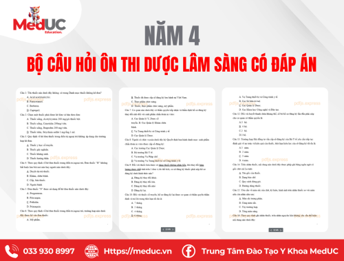 [Năm 4 Dược Lâm Sàng] Bộ Câu Hỏi Và Trả Lời Ôn Thi