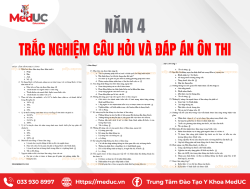 [Năm 4 Dược Lâm Sàng] Trắc Nghiệm Câu Hỏi Và Đáp Án Ôn Thi