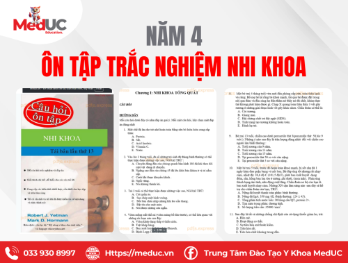 [Năm 4 Nhi Khoa] Câu Hỏi Ôn Tập Trắc Nghiệm