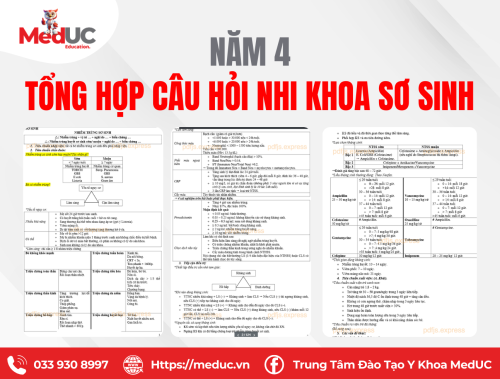 [Năm 4 Nhi Khoa] Tổng Hợp Câu Hỏi Nhi Khoa Sơ Sinh