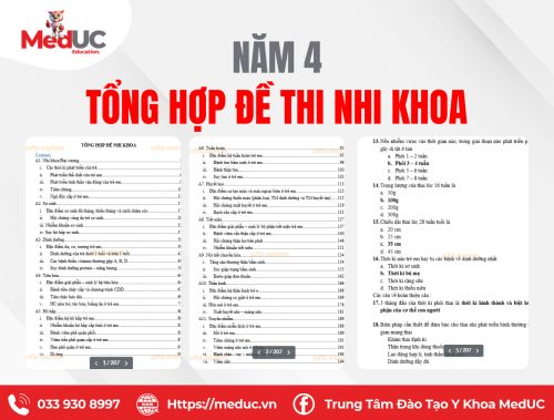 [Năm 4 Nhi Khoa] Tổng Hợp Đề Thi Ôn Tập Cuối Kỳ