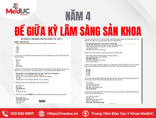 [Năm 4 Sản Khoa] Đề Giữa Kỳ Lâm Sàng