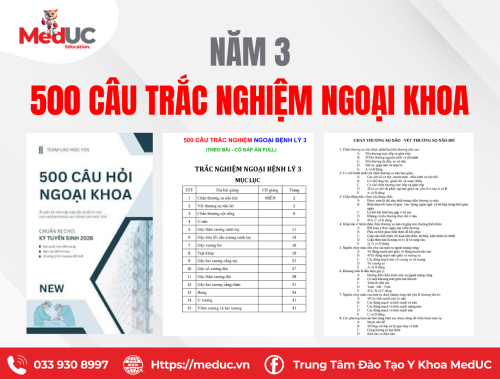 [Năm 3 Ngoại Khoa] 500 Câu Trắc Nghiệm Ngoại Bệnh Lý